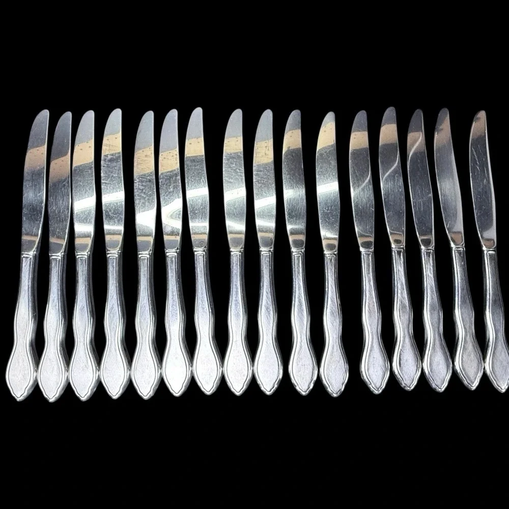 1881 Rogers Stainless Oneida Ltd TWILIGHT‎ 16 Dinner Knives Flatware